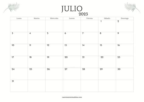 Calendario 2024 para imprimir ️ Camino Minimalista | Calendario para escribir, Calendario ...