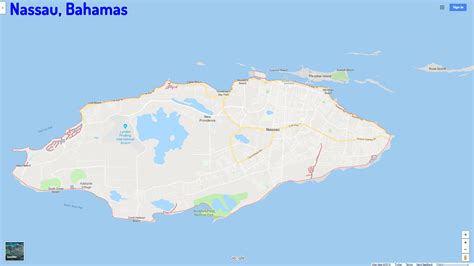 Nassau Map - Bahamas