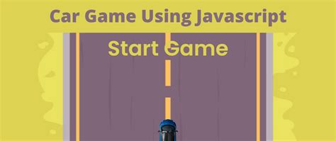 How to Make Car Game in HTML CSS JavaScript 的图像结果