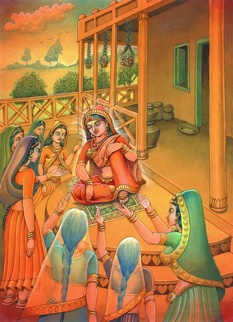 Yashoda with Gopikas – High Quality Print of Artwork by Pieter Weltevr ...