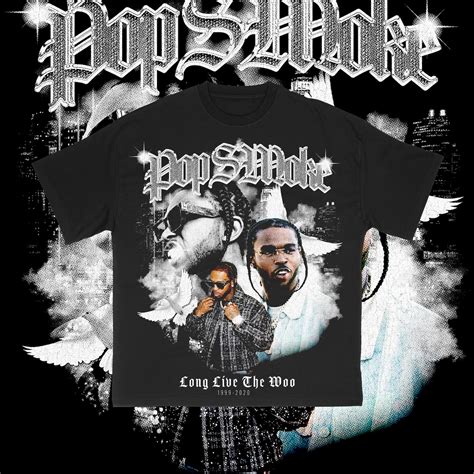 Pop Smoke Shirt, Digital Print Vintage Bootleg, Hip Hop Shirt Digital ...
