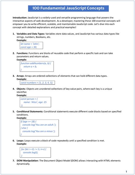 100 Fundamental Java Script Concepts - Introduction: JavaScript is a ...