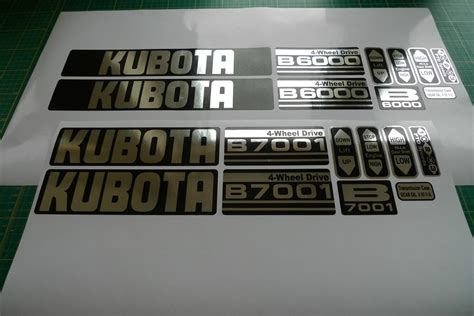Tractor Decal Set Kubota KUBOTA Tractor Decal Sticker Set – Replacement ...