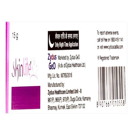 Skinlite Cream 15 gm Price, Uses, Side Effects, Composition - Apollo ...