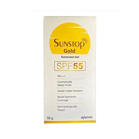 Sunstop Gold Sunscreen Gel SPF 55 50g - Cureka
