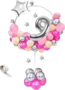 Flipkart.com | FLICK IN Solid 9th Birthday Decorations for Girls Circle ...