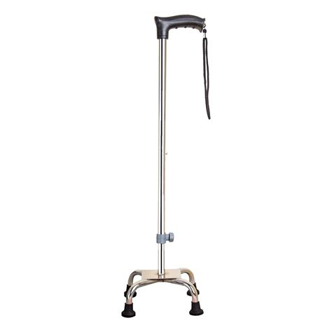 KDS SURGICAL Alloy Steel 4 Leg Croome Height Adjustable Walking Stick ...