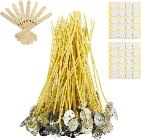 Amazon.com: 150 PCS 8 inch Hemp Candle Wicks kit, 2.5mm Beeswax Candle ...