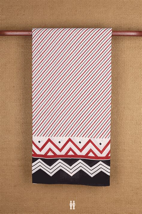 Jaipur Cotton Saree In Beige With Diagonal Design – Sundari Silks