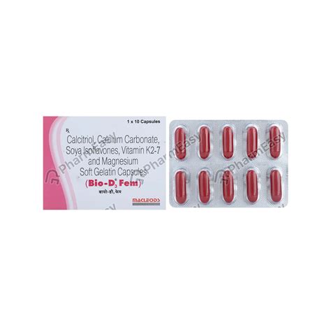 Bio D3 Fem Strip Of 10 Capsules: Uses, Side Effects, Price & Dosage ...