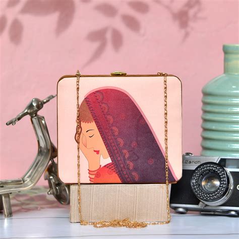 Indian Woman Portrait MDF Clutch – Artklim