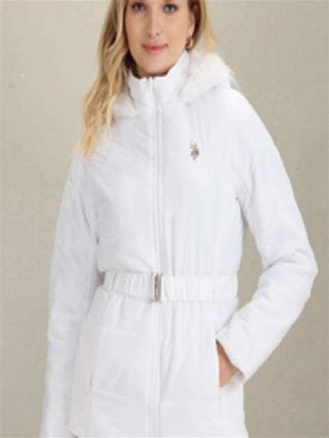 Buy U.S. Polo Assn. Women Hooded Parka Jacket With Faux Fur Trim ...