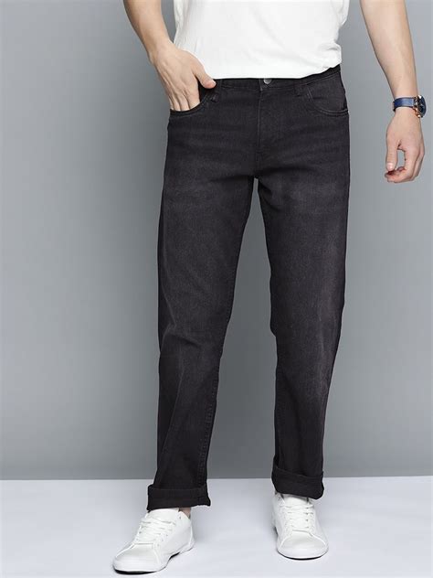 Mast & Harbour Men Black Slim Fit Light Fade Stretchable Jeans - Price ...