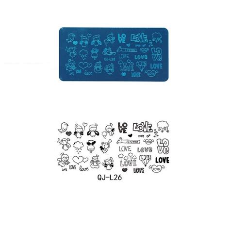 SYGA Plastic and Stainless Steel QJ-L26 Style Nail Plates Art Image ...