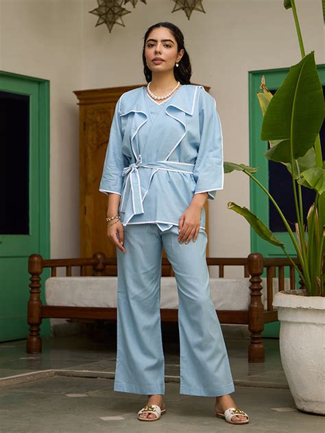 Womens Blue Oversized Co-ord – Moher