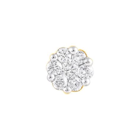 Buy Fascinating Yellow Gold Diamond Screw Nose Pin Online | ORRA