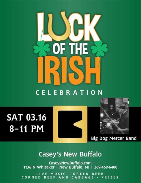 Big Dog Mercer Band - St Pattys BASH Saturday!!!, 136 North Whittaker ...