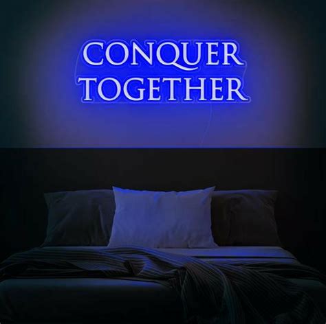 Shop for Conquer together Custom Neon Sign | Wedding Neon | zesta neon ...