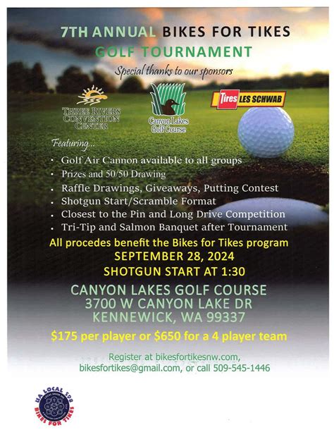 Bikes for Tikes Annual Golf Tournament, W Canyon Lakes Dr, Kennewick ...