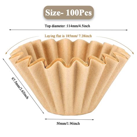 Snapklik.com : MUCXNIIY 2-5 Cup Coffee Filters, Pack Of 100 Unbleached ...