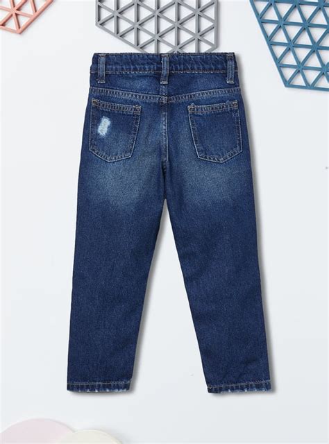 Buy Girls Washed Distressed Jeans Online at just Rs. 699.0 ...