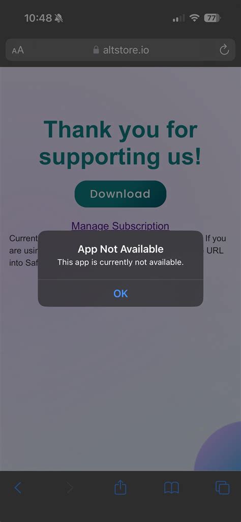 App Not Available - Altstore Pal : r/AltStore