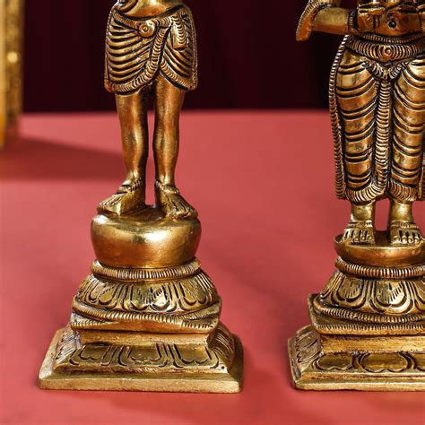 Brass Superfine Nalvar Idols Set (6 Inch) – Vedansh Craft
