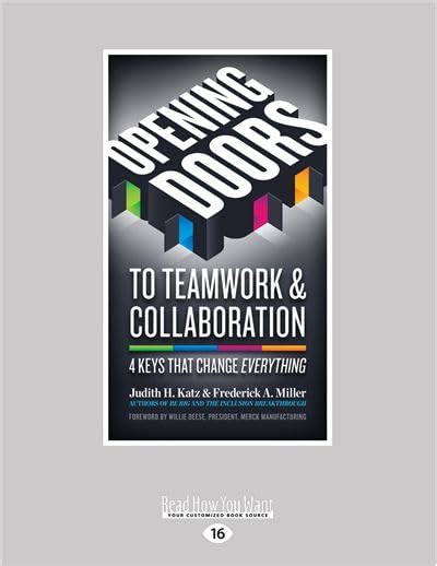 Buy Opening Doors to Teamwork and Collaboration: 4 Keys That Change ...