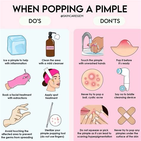 do’s & don’ts when popping a pimple | Skin care tools, Skin care, Skin care tips
