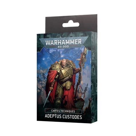 Acheter W40K: Cartes Techniques - Adeptus Custodes - Games workshop ...