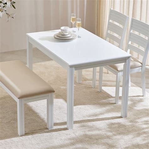 Buy Montoya 4-Seater Dining Set with Chairs and Bench - White from Home ...