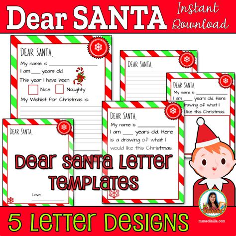 Dear Santa Letter Template, Christmas Wishlist Letter | Made By Teachers