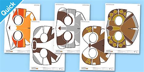 Enkl Woodland Animal Masks Printable