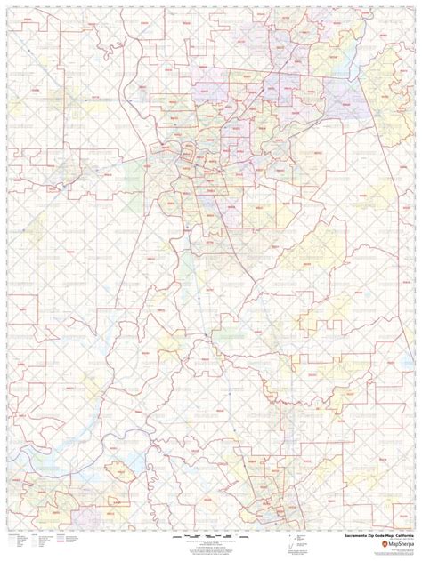 Sacramento Zip Code Map | MapsofWorld