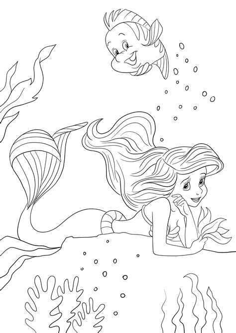 Ariel Coloring Pages Disney Princess Coloring Pages,, 51% OFF