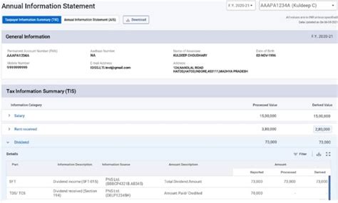 Annual Information Statement (AIS)