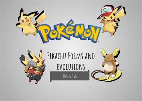 Pikachu Forms and Evolution Line, Pokemon Pictures and Silhouettes ...