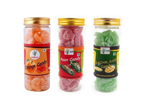 AXIUM Sweet Orange, Paan & Kacha Aam Candy Toffee, 600 g, Pack of 3 ...