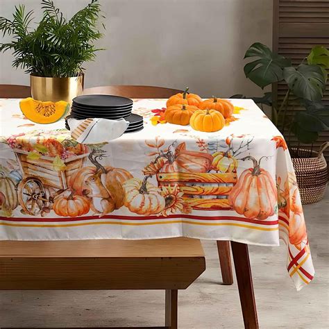 Fall Tablecloths for Rectangle Tables 60x84 Inches, Thanksgiving Table ...