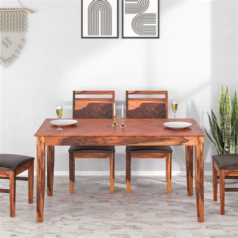 Buy Nilkamal Wonder Solid Wood Dining Table (Honey)