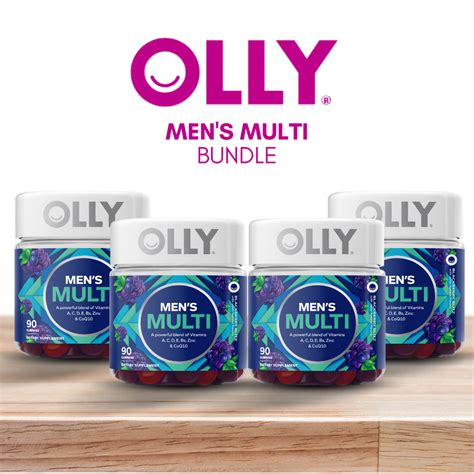 Men's Multi - OLLY Men's Multivitamin Chewable Gummy Supplement 90 Gum ...
