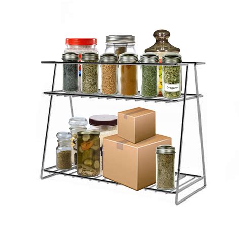 ROLLYWARE Stainless Steel Stand Jars Bottle Spice Rack Premium Kitchen ...