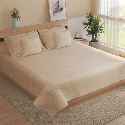 Buy Gatsby Zig Zag Quilted 5Pcs Double Bed Cover Set from Home Centre ...