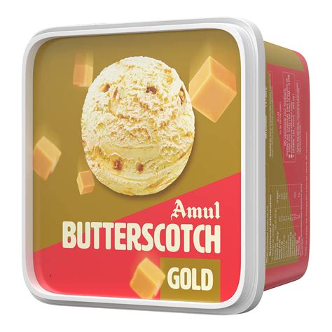 AMUL ICE CREAM TUB BUTTERSCOTCH GOLD