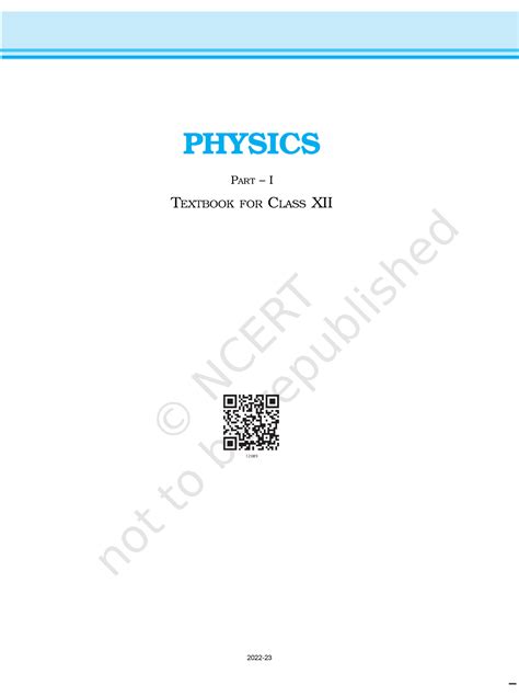 Leph1ps - Maths NCERT Notes - PHYSICS PART – I TEXTBOOK FOR CLASS XII ...