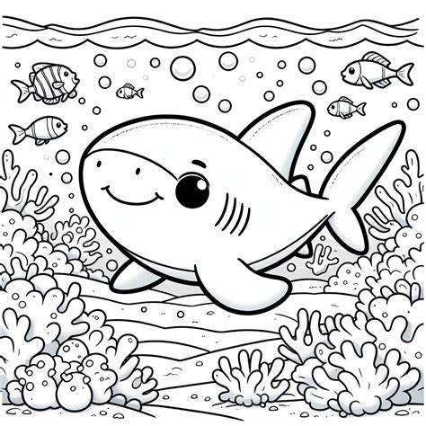 Baby Shark Coloring Pages – Custom Paint By Numbers