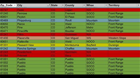 Zip Code Locations List 的图像结果