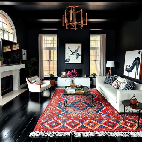 20 Black Floor Living Room Ideas You Can Consider