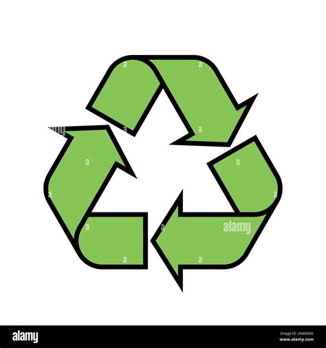 Universal Recycling Symbol. Theme of low or zero waste, clear energy ...