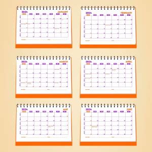 SADAFAL Twin-Wire Triumph: A5 Desk Calendar 2024 Duo 2024 Table ...